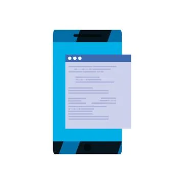 Phone coding language Stock Illustration