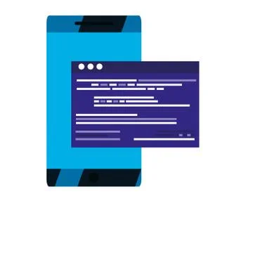 Phone coding language Stock Illustration