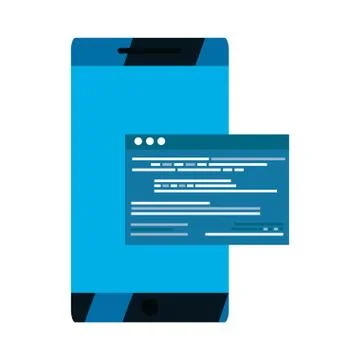 Phone coding language Stock Illustration