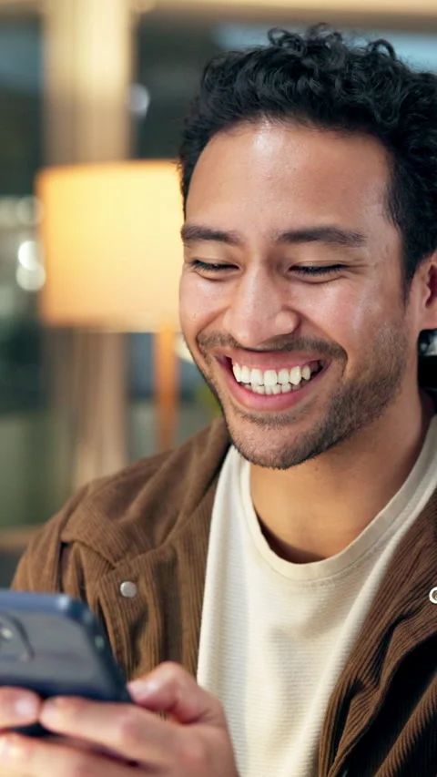 Phone, connection or diversity with happy people in series for network Stock Footage 335372181