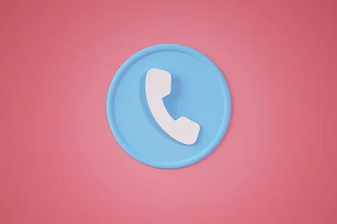 Phone contact button Stock Illustration