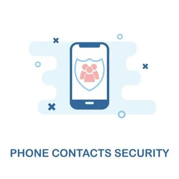 Phone Contacts Security icon. Simple element illustration. Phone Contacts Stock Illustration