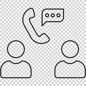 Phone conversation Stock Illustration