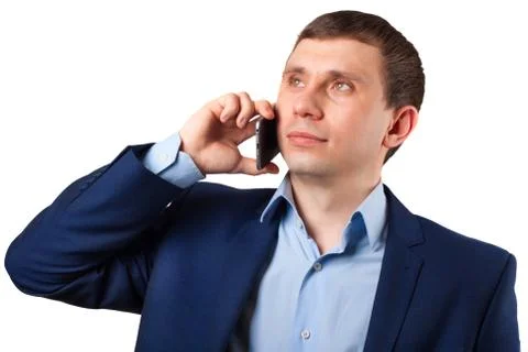 Phone conversation Stock Photos
