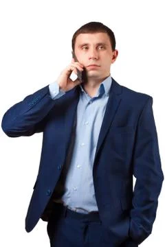 Phone conversation Stock Photos