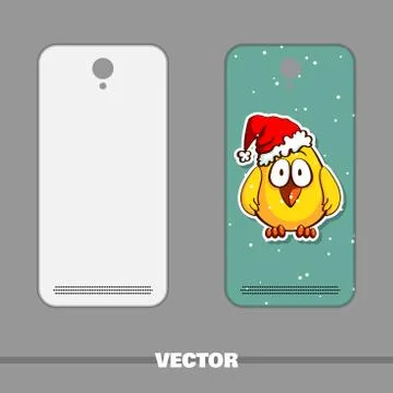 Phone Cover Chick In Hat Stock Illustration