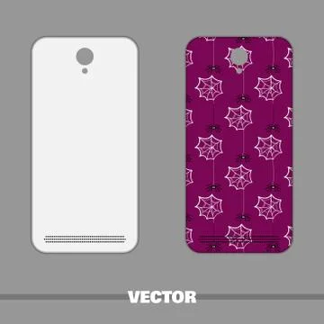 Phone Cover Spiders Stock Illustration