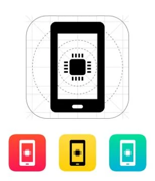 Phone CPU icon. Vector illustration Stock Illustration