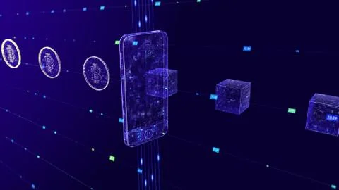 Phone Cryptocurrency Stock Illustration