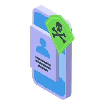 Phone data privacy icon isometric vector. Information privacy Illustrazione stock