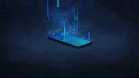 Phone with data streaming Stock-Footage 222739719