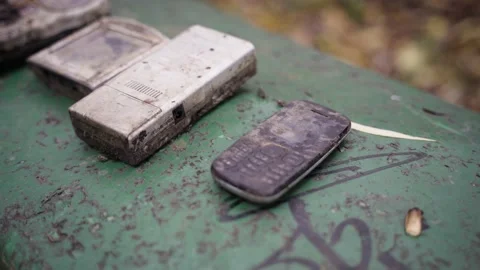 A phone, a dictaphone, a GPS navigation and a MIDI keyboard taken out from Stock Footage 145769507