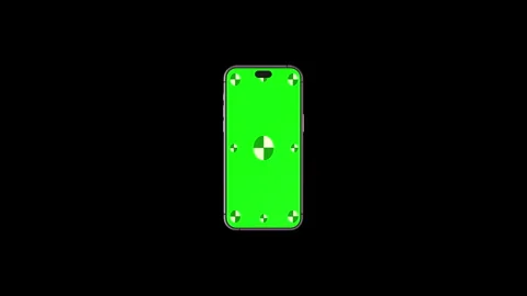 Phone display with black key and background with Alpha channel. Stock Footage 281634904