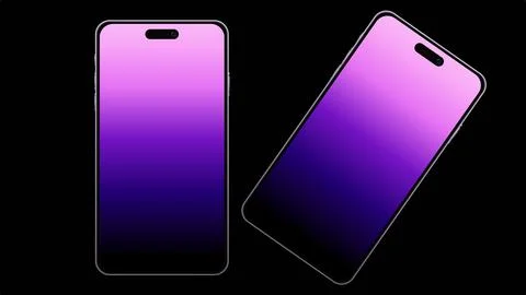 Phone display with blank screen. Modern phone display isolated. Screen vector Stock Illustration