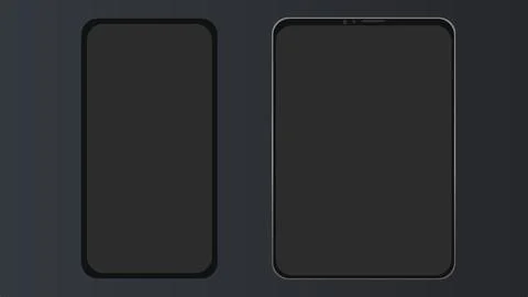 Phone display with blank screen. Screen phone monitor. Desktop modern phone mock イラスト素材