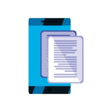 Phone document data Stock Illustration