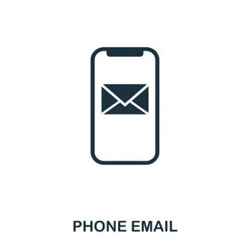Phone Email icon. Flat style icon design. UI. Illustration of phone email icon Stock Illustration