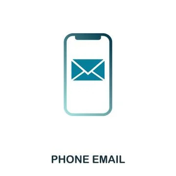 Phone Email icon. Flat style icon design. UI. Illustration of phone email icon Stock Illustration