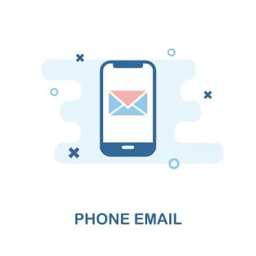Phone Email icon. Simple element illustration. Phone Email pixel perfect icon Illustrazione stock
