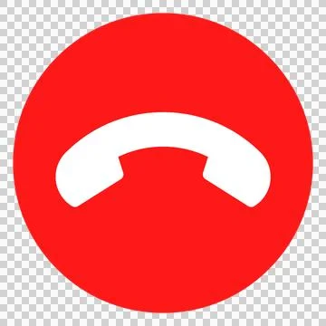 Phone end, hang up, reject call button icon Stock Illustration