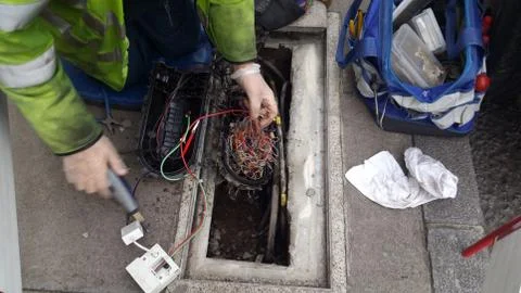 Phone engineer Stock Photos