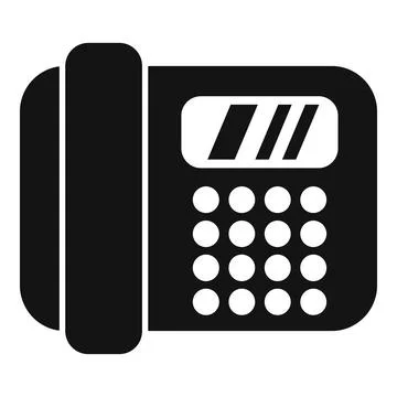 Phone on ergonomic workplace icon simple vector. Office table Stock Illustration
