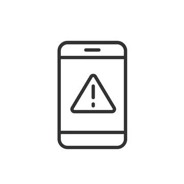 Phone errors, icon in line design. Phone, errors, issue, malfunction, screen Stock-Illustration