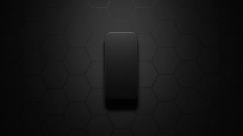 The phone falls onto a solid futuristic surface creating gravitational and so Stock-Footage 261166134