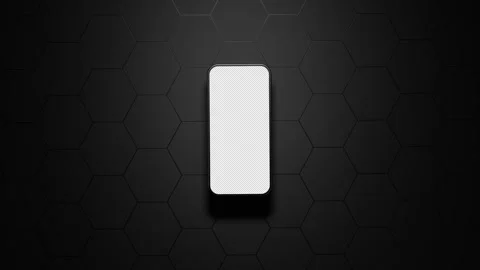 The phone falls onto a solid futuristic surface creating gravitational and so Stock Footage 261166143