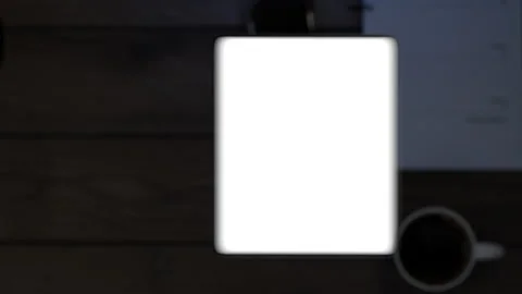 The phone falls on the table, the display turns on, which then turns into a g Video stock 261158001