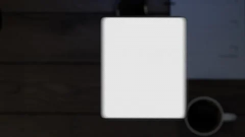 The phone falls on the table, the display turns on, which then turns into a g Stock Footage 261158200