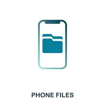 Phone Files icon. Flat style icon design. UI. Illustration of phone files icon Illustrazione stock