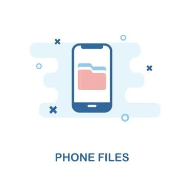 Phone Files icon. Simple element illustration. Phone Files pixel perfect icon Stock Illustration