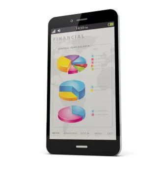Phone financial concept Stock Illustration