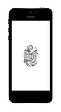 Phone finger scanner . Vector Illustration. Eps10 Stock Illustration