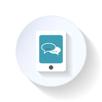 Phone flat icon Stock Illustration