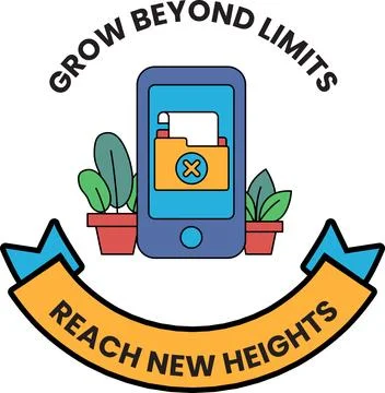 A phone with a folder icon on it Stock Illustration