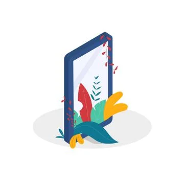 Phone forest Stock Illustration