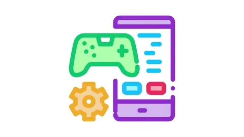 Phone game app Icon Animation Stock Footage 145268582