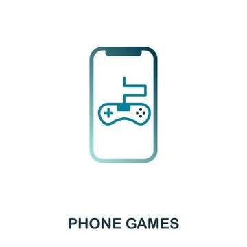 Phone Games icon. Flat style icon design. UI. Illustration of phone games icon Stock Illustration
