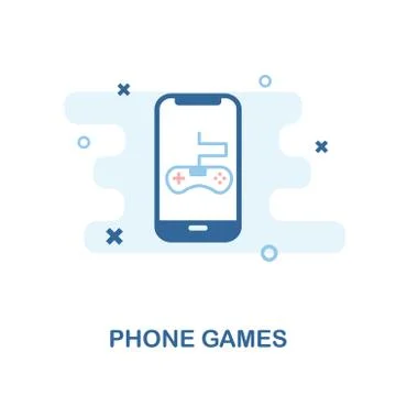 Phone Games icon. Simple element illustration. Phone Games pixel perfect icon Stock Illustration