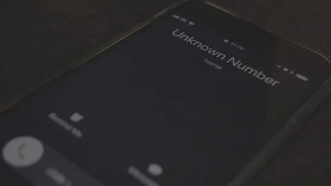 Phone getting rung by Unknown Number Close Up Stock Footage 91550658