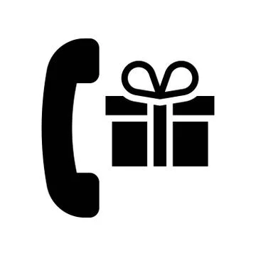 Phone with Gift box vector illustration, solid style icon イラスト素材