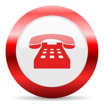 Phone glossy web icon Stock Illustration