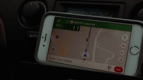 Phone GPS navigation. Stock Footage 121629550