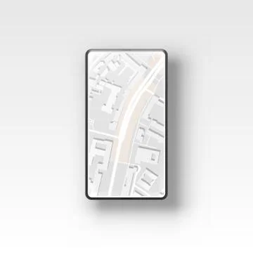 Phone gps navigation map compass, application city location. Stock Illustration