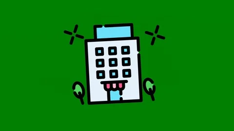 Phone green background cell building this green screen animated chromakey Stock Footage 314066757