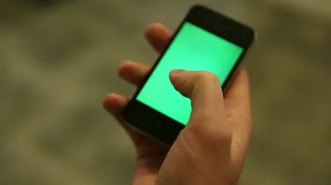 Phone green screen 04 Stock Footage 21880007