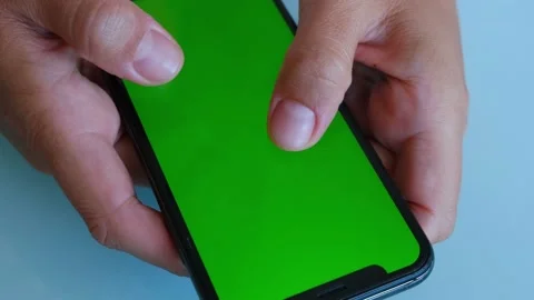 Phone with Green Screen and Chroma Key Closeup. Stock Footage 223628662