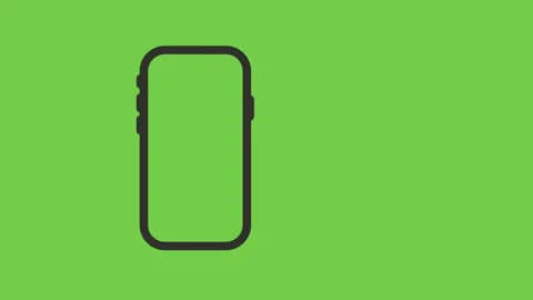 Phone with green screen on chroma key background. Bubble style speech dialogue. Stock Footage 267374070